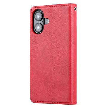 iPhone 16 Kortsæt Pungetui - rød