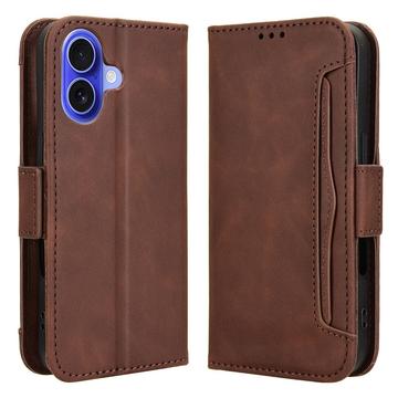 iPhone 16 Kortholder Pung Etui - Brun