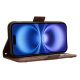 iPhone 16 Kortholder Pung Etui - Brun