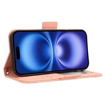 iPhone 16 Kortholder Pung Etui - Pink