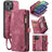 iPhone 16 Caseme 008 2-i-1 Multifunktionel Pung - Rød