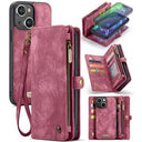 iPhone 16 Caseme 008 2-i-1 Multifunktionel Pung - Rød