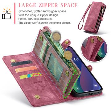 iPhone 16 Caseme 008 2-i-1 Multifunktionel Pung - Rød