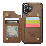 iPhone 16 Caseme C22-etui RFID-kortpung - brun