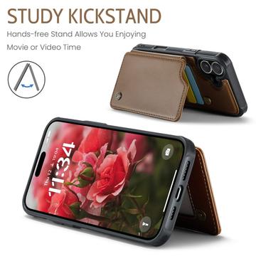 iPhone 16 Caseme C22-etui RFID-kortpung - brun