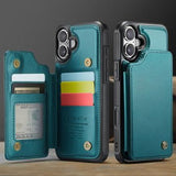 iPhone 16 Caseme C22-etui RFID-kortpung - grøn