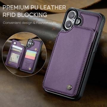 iPhone 16 Caseme C22-etui RFID-kortpung - lilla