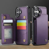 iPhone 16 Caseme C22-etui RFID-kortpung - lilla