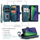 iPhone 16 Caseme C30 Multifunktionel Pung - Blå