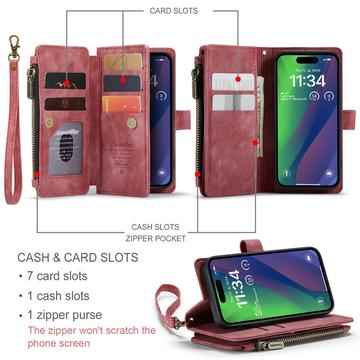iPhone 16 Caseme C30 Multifunktionel Pung - Rød