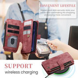 iPhone 16 Caseme C30 Multifunktionel Pung - Rød