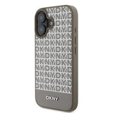iPhone 16 DKNY Repeat Pattern Bottom Stripe Cover - MagSafe-kompatibel - Brun