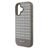 iPhone 16 DKNY Repeat Pattern Bottom Stripe Cover - MagSafe-kompatibel - Brun