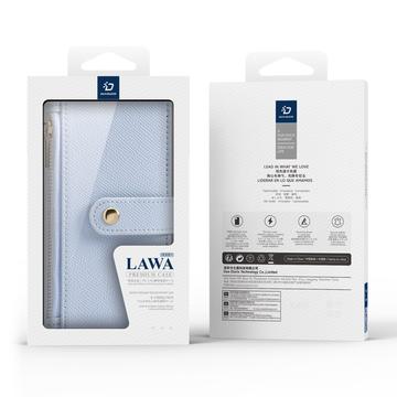 iPhone 16 Dux Ducis Lawa Wallet læderetui m. magnetisk cover - babyblå