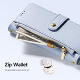 iPhone 16 Dux Ducis Lawa Wallet læderetui m. magnetisk cover - babyblå