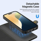 iPhone 16 Dux Ducis Lawa Pung læderetui med magnetisk låg - sort
