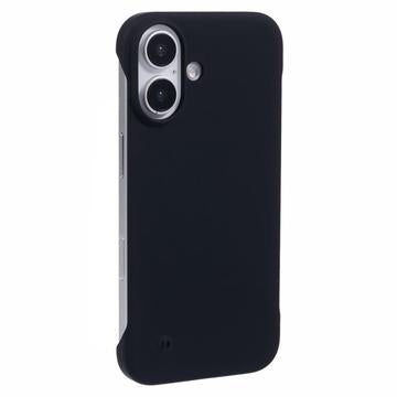 iPhone 16 Plastik Cover Uden Sider - Sort