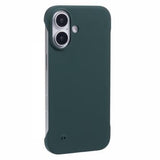 iPhone 16 Plastik Cover Uden Sider - Mørkegrøn