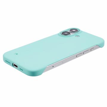 iPhone 16 Plastik Cover Uden Sider - Lyse Cyan