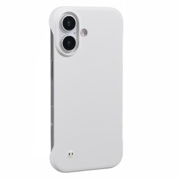 iPhone 16 Plastik Cover Uden Sider - Hvid
