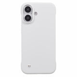 iPhone 16 Plastik Cover Uden Sider - Hvid