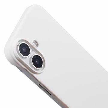 iPhone 16 Plastik Cover Uden Sider - Hvid
