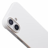 iPhone 16 Plastik Cover Uden Sider - Hvid