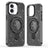 iPhone 16 Glitter Hybrid cover med kickstand - MagSafe-kompatibel - Sort