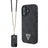 iPhone 16 Guess 4G Strass Triangle Metal Logo Cover med Crossbody Rem - Sort
