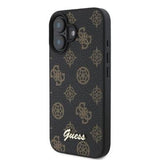 iPhone 16 Guess Peony Script Cover - MagSafe-kompatibel - Sort