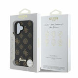 iPhone 16 Guess Peony Script Cover - MagSafe-kompatibel - Sort