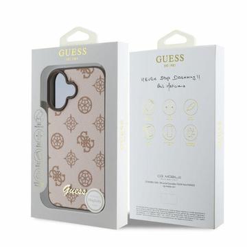 iPhone 16 Guess Peony Script Cover - MagSafe-kompatibel - Brun