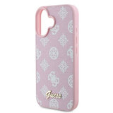 iPhone 16 Guess Peony Script Cover - MagSafe-kompatibel - Pink