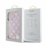 iPhone 16 Guess Peony Script Cover - MagSafe-kompatibel - Pink