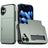 iPhone 16 Hybrid Cover med Glidende Kortslot - Army Grøn