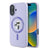 iPhone 16 Karl Lagerfeld Karl and Choupette MagSafe cover i flydende silikone - Lilla