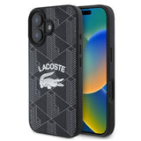 iPhone 16 Lacoste Blend Monogram Cover - MagSafe-kompatibelt - Sort