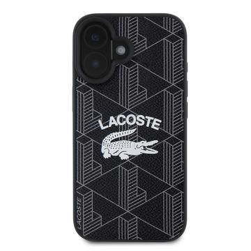 iPhone 16 Lacoste Blend Monogram Cover - MagSafe-kompatibelt - Sort