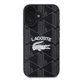 iPhone 16 Lacoste Blend Monogram Cover - MagSafe-kompatibelt - Sort