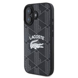 iPhone 16 Lacoste Blend Monogram Cover - MagSafe-kompatibelt - Sort