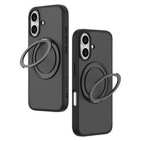 iPhone 16 Lippa MagSafe 360 Roterende Cover - sort