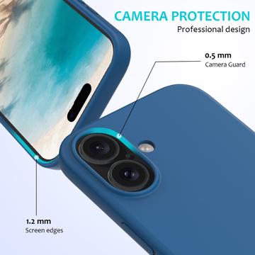 iPhone 16 Liquid Silikone Cover - Blå