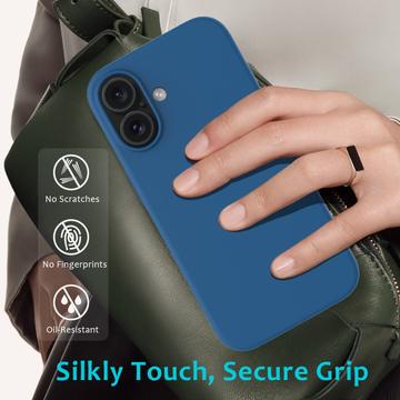 iPhone 16 Liquid Silikone Cover - Blå