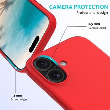 iPhone 16 Liquid Silikone Cover - Rød