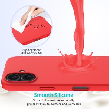 iPhone 16 Liquid Silikone Cover - Rød