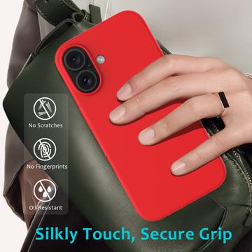 iPhone 16 Liquid Silikone Cover - Rød