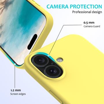 iPhone 16 Liquid Silikone Cover - Gul