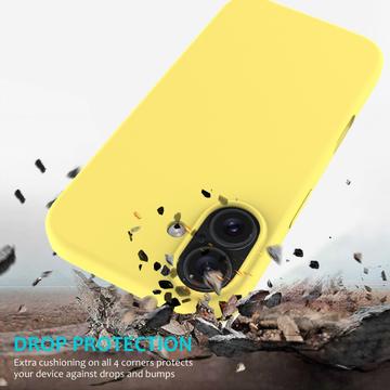 iPhone 16 Liquid Silikone Cover - Gul