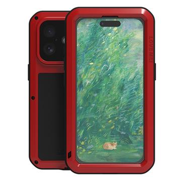 iPhone 16 Love Mei Powerful Hybrid Cover - Rød