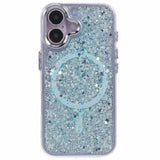 iPhone 16 MagSafe-kompatibel Glitter Pailletter Epoxy Cover - Lysegrøn